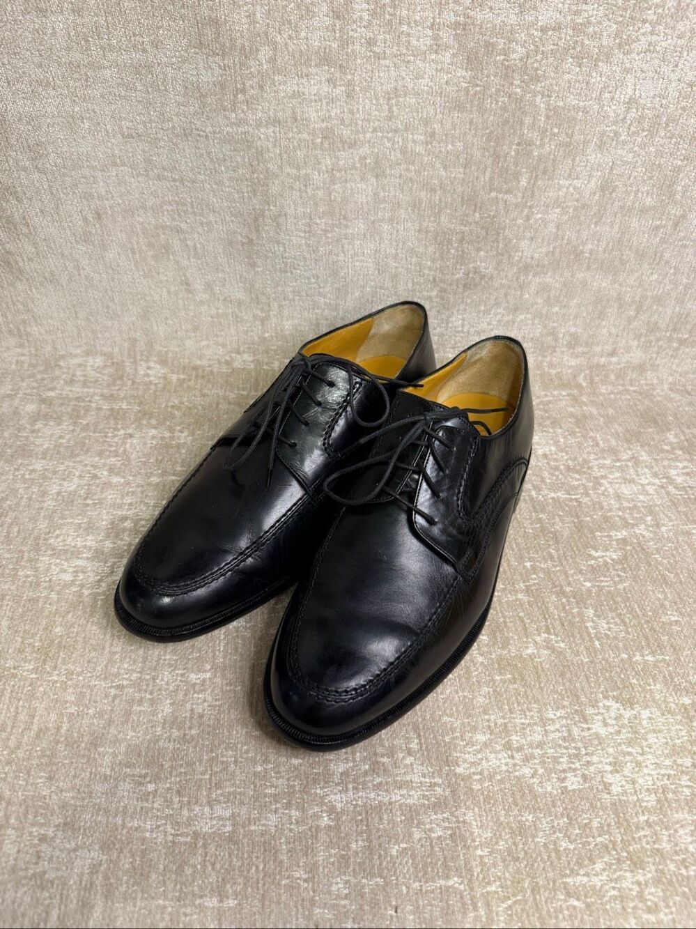 Johnston & Murphy Men's Leather Lace-Up Oxfords Dress Shoes Black Size 9.5